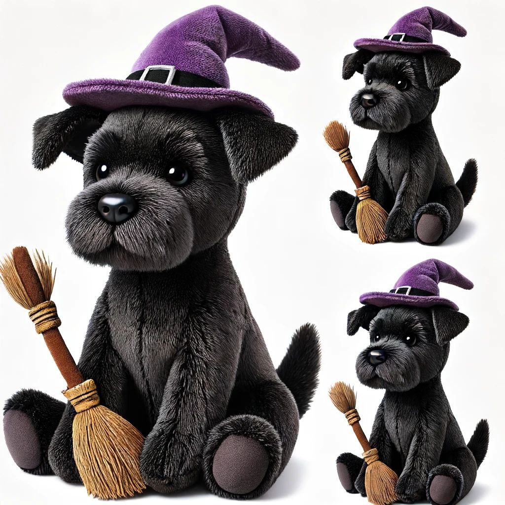 Black Terrier Mascot 4 custom-dog-mascot-plush